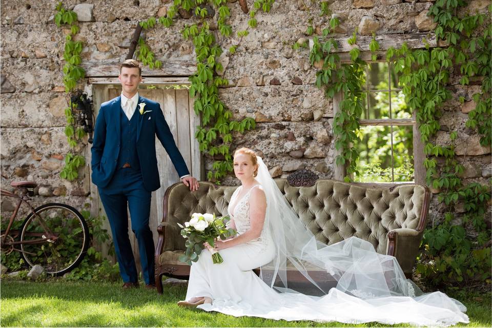 Bride and groom portrait