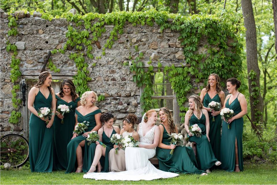 Bridal party, bridesmaids