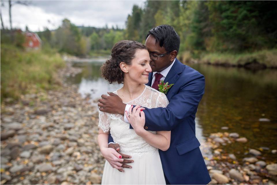 Bride and groom portrait