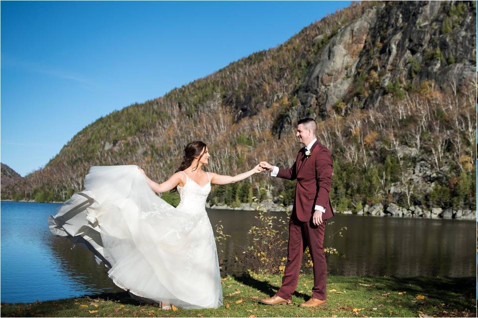 Bride and groom portrait