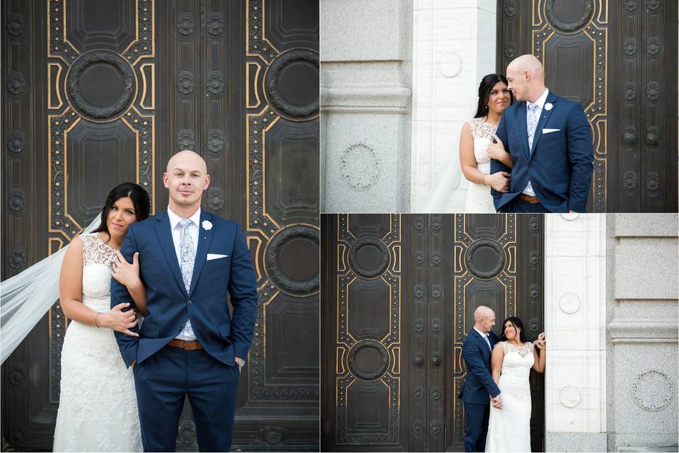 Bride and groom portrait