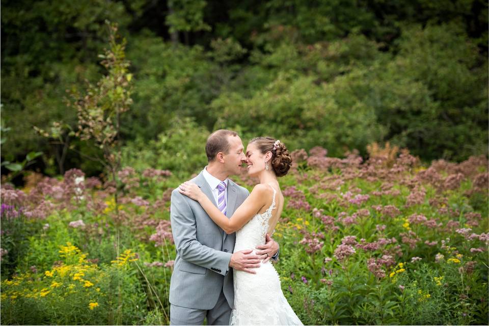 Bride and groom portrait