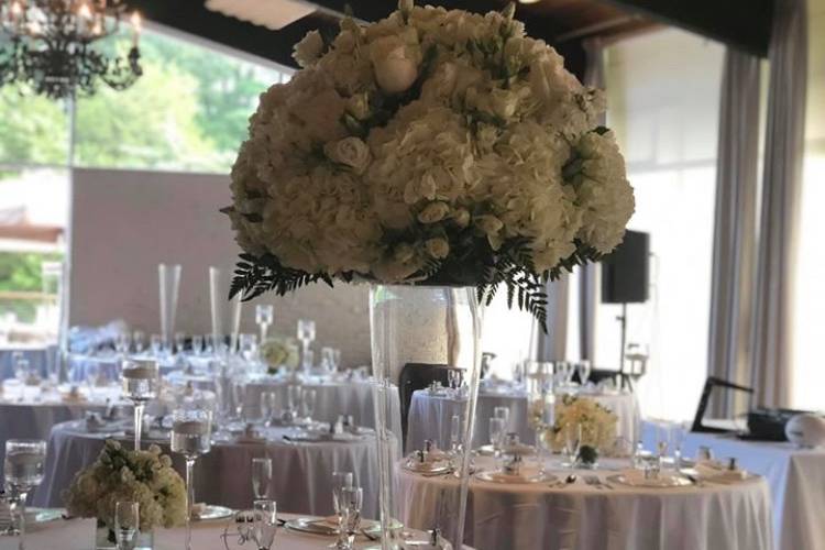 Lush tall centerpieces