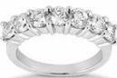 Style#R1561-14KW14K White gold 1.00CTW seven stone diamond band- Clarity SI1 G Color Price $2,500.00