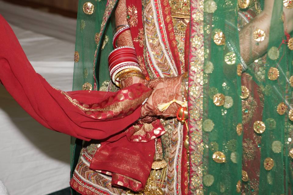 Traditional bridal attire