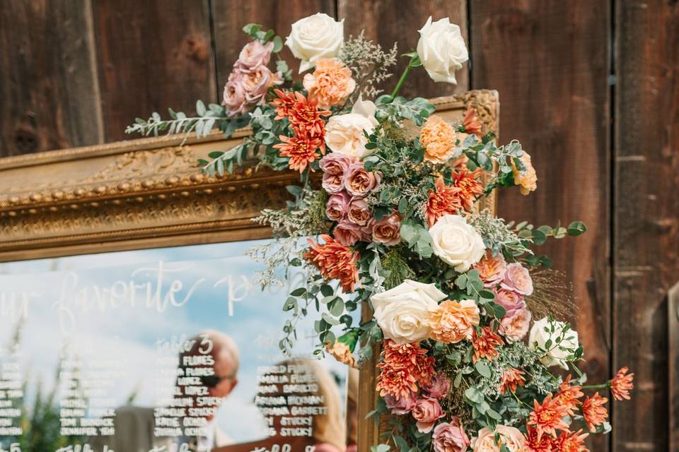 Seating chart flowers