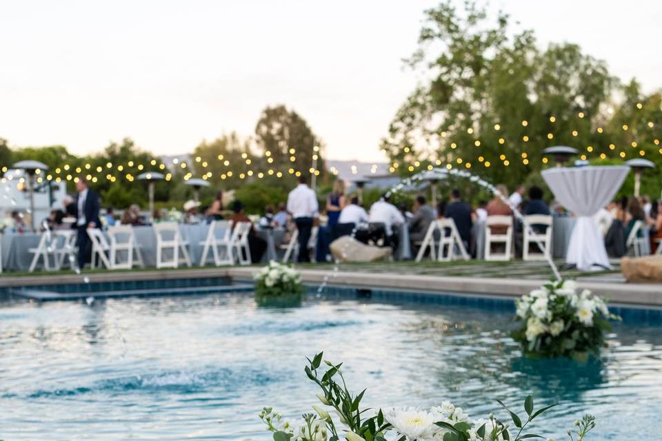 Garden floating pool pieces