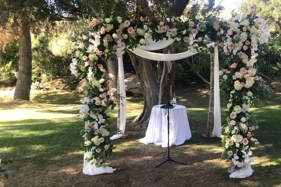 Chuppah filled with florals