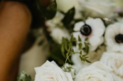 Bridal bouquet detail shot