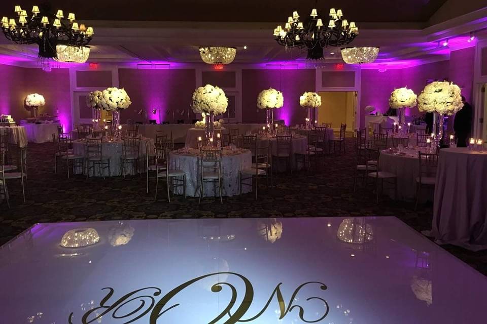 Wedding reception and dance floor