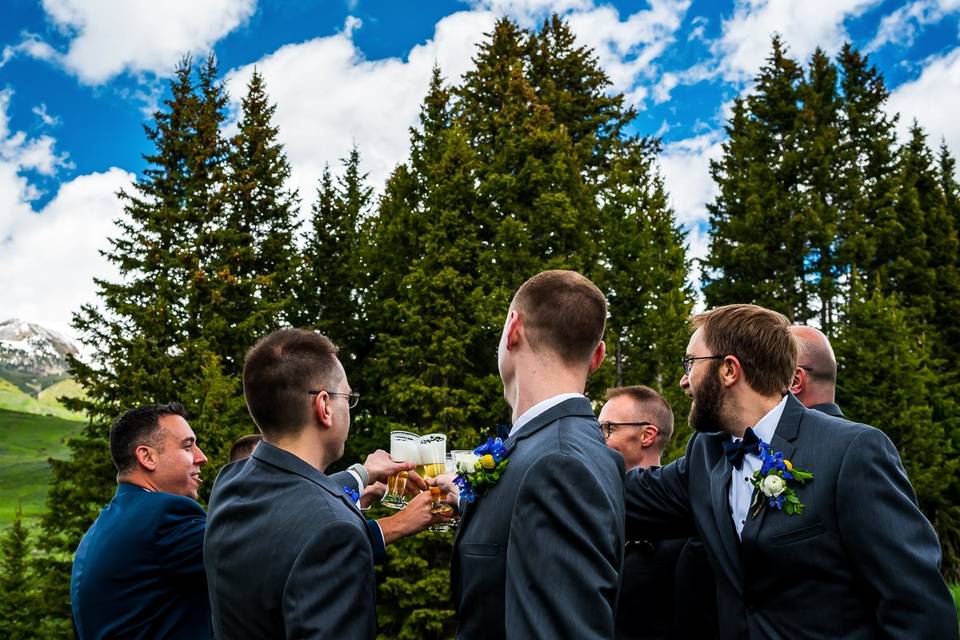 Post-ceremony cheers