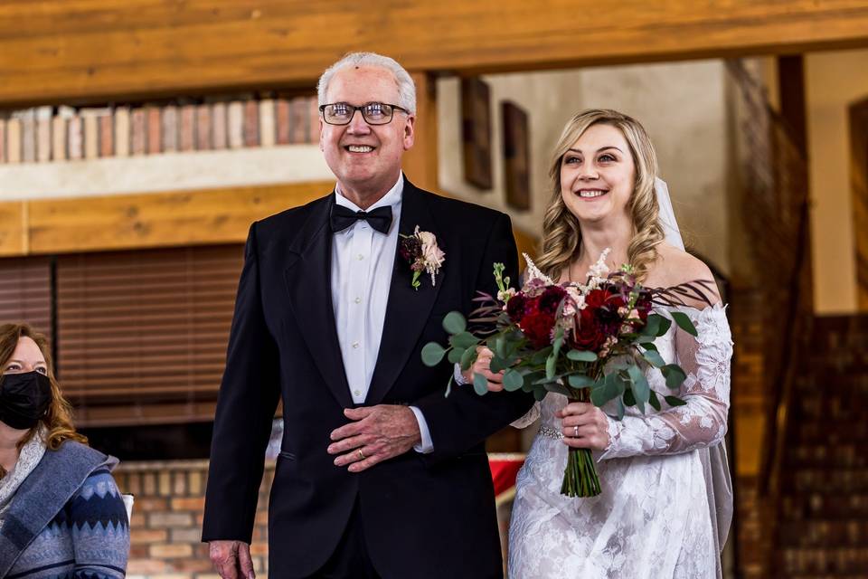 Dad and daughter processional