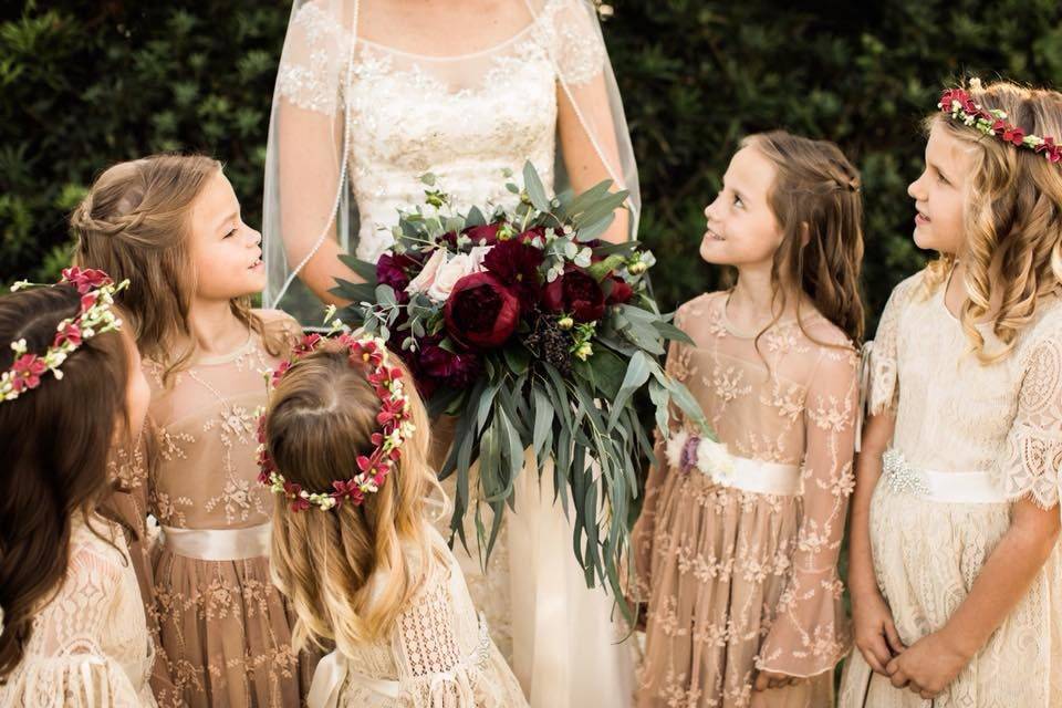 Merlot peony bouquet