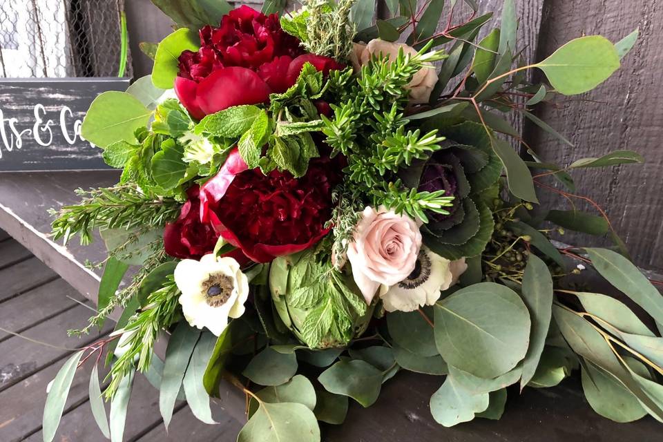 Merlot rustic bouquet