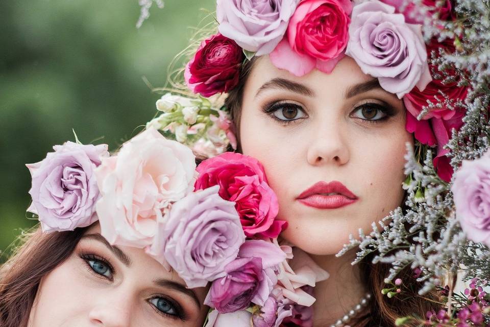 Bridal floral crown