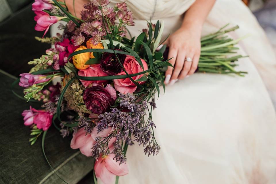 Fuschia and purple flowers