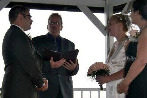 Christopher, Dan, Christina & Johanna at Chris & Christina's wedding - Muskegon, Michigan. Custer Park 9-1-12