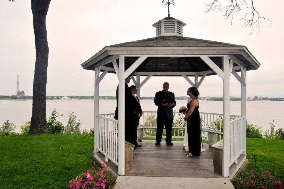 Officiating Christopher and Christina's Wedding - Muskegon, Michigan. Custer Park. 9-1-12.