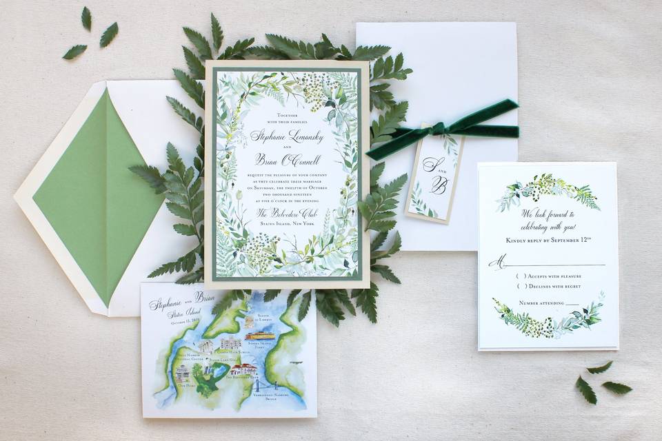 Hand-painted Botanical Invite