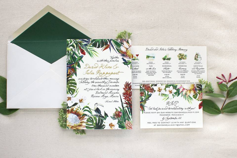 Tropical Watercolor Invite