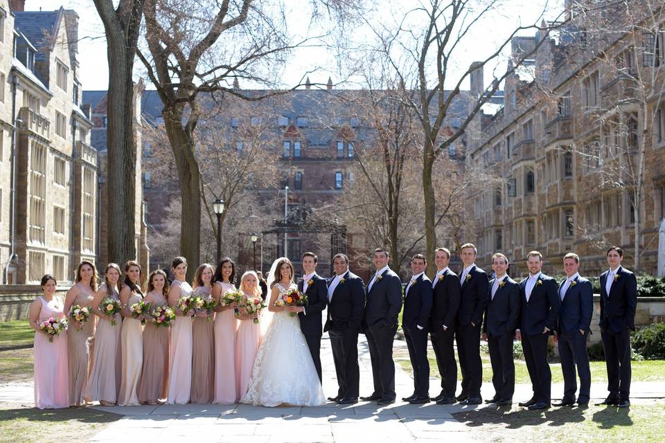 Bridal party at Yale
