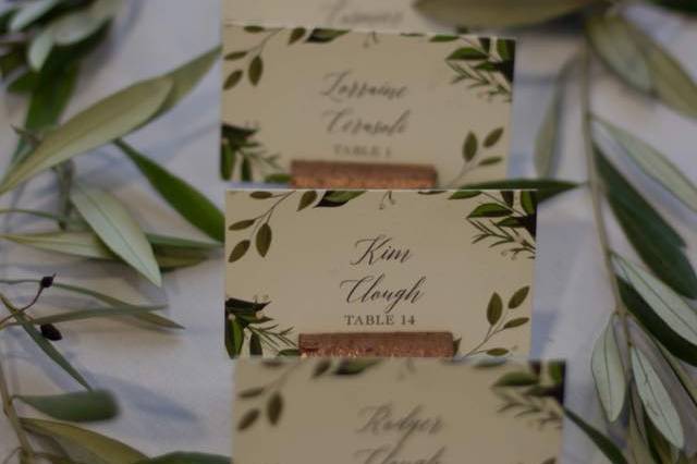 Place card decor