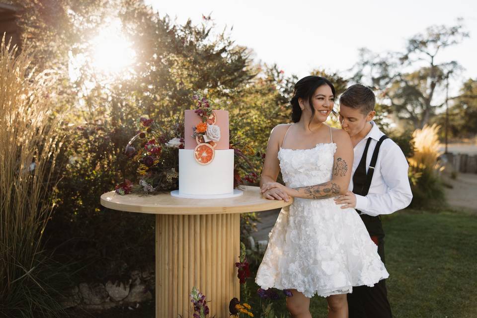 Two Tone sunset cake
