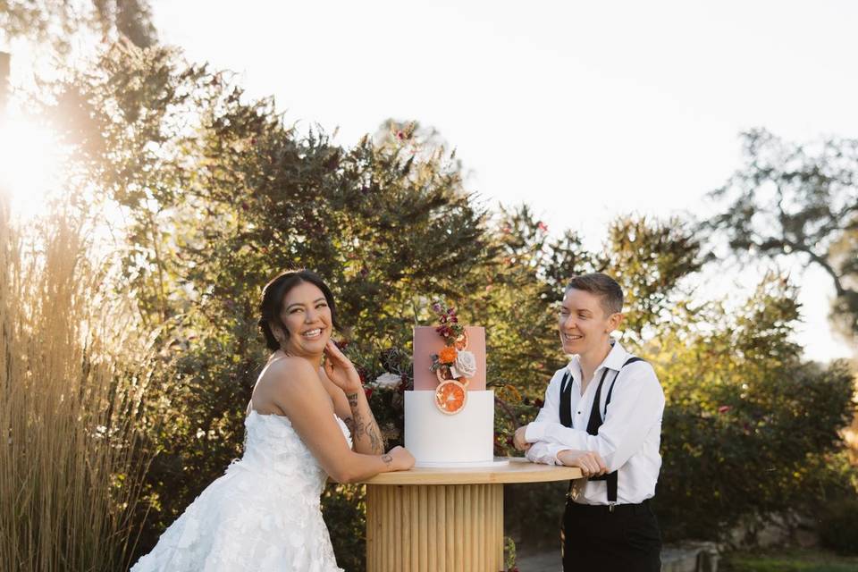 Two Tone sunset cake