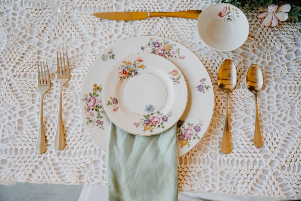 Tea party table setting