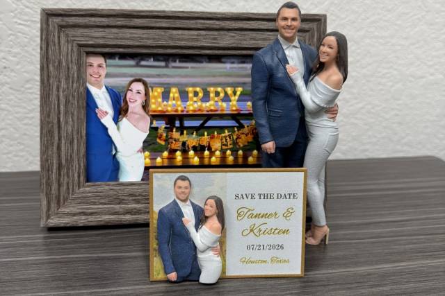 3D invites and cake topper