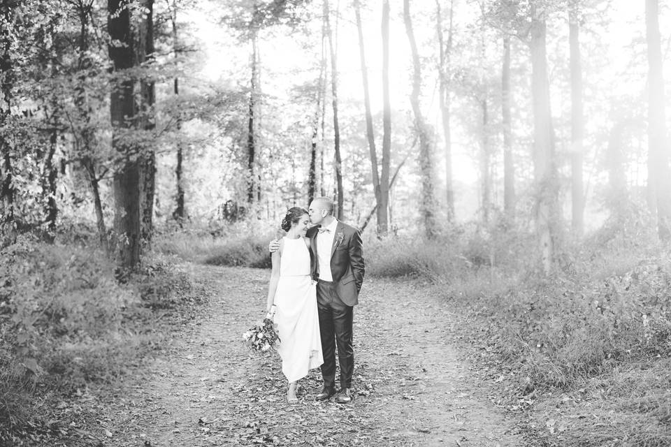 The bride and groom