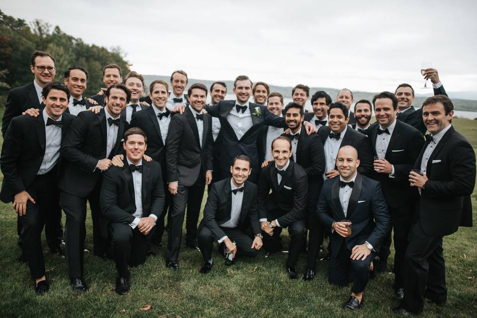 The groom with groomsmen