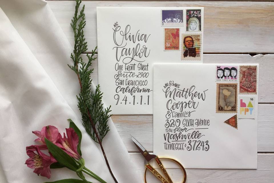 Build anticipation with unique lettering with your save the dates or invites!