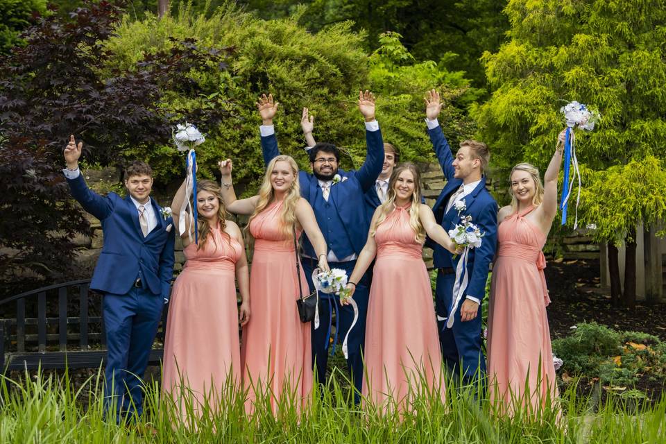 Wedding party portrait