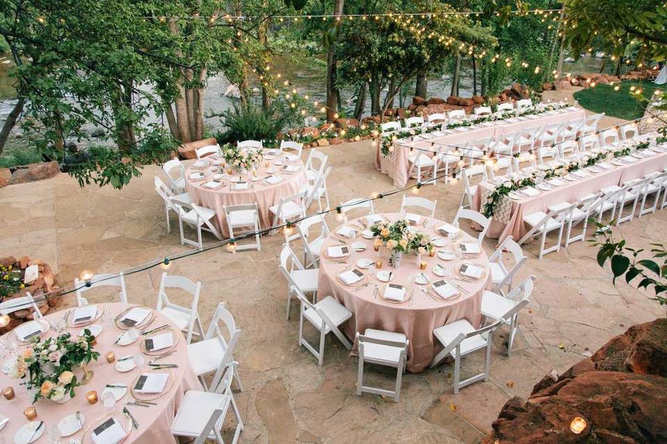 Creekside Reception tables