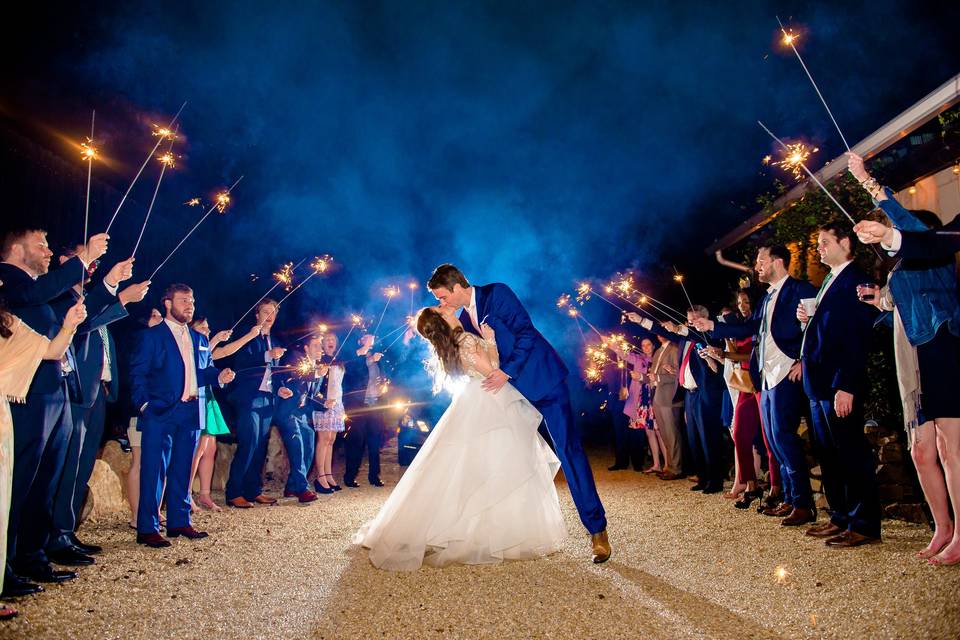 I love sparkler exits!