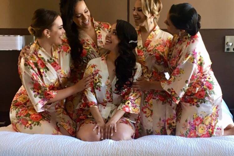 Wedding party makeovers