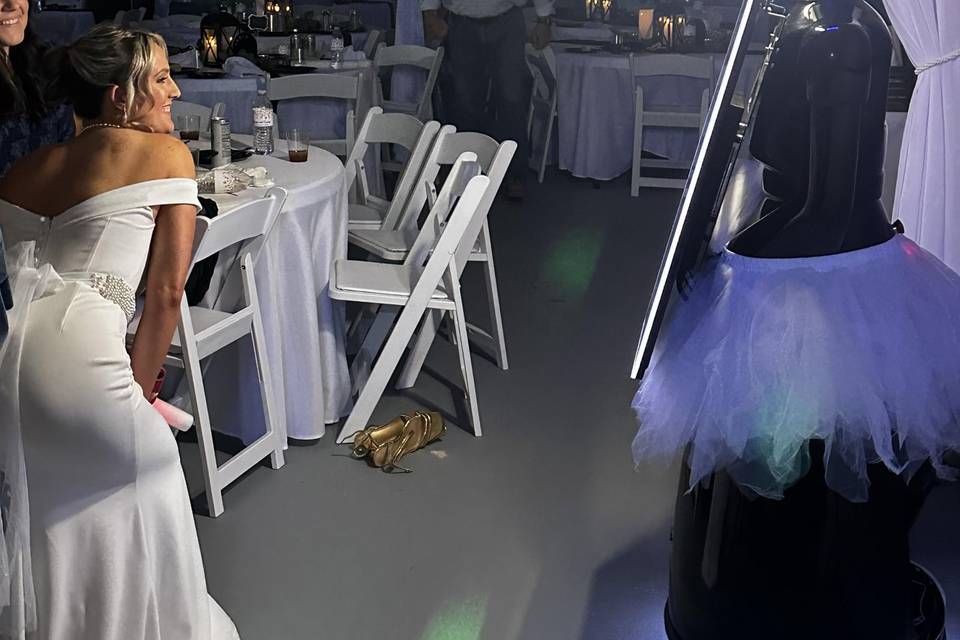 Bride Posing for the Robot