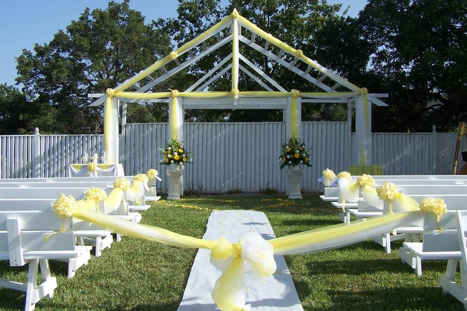 Wedding ceremony area