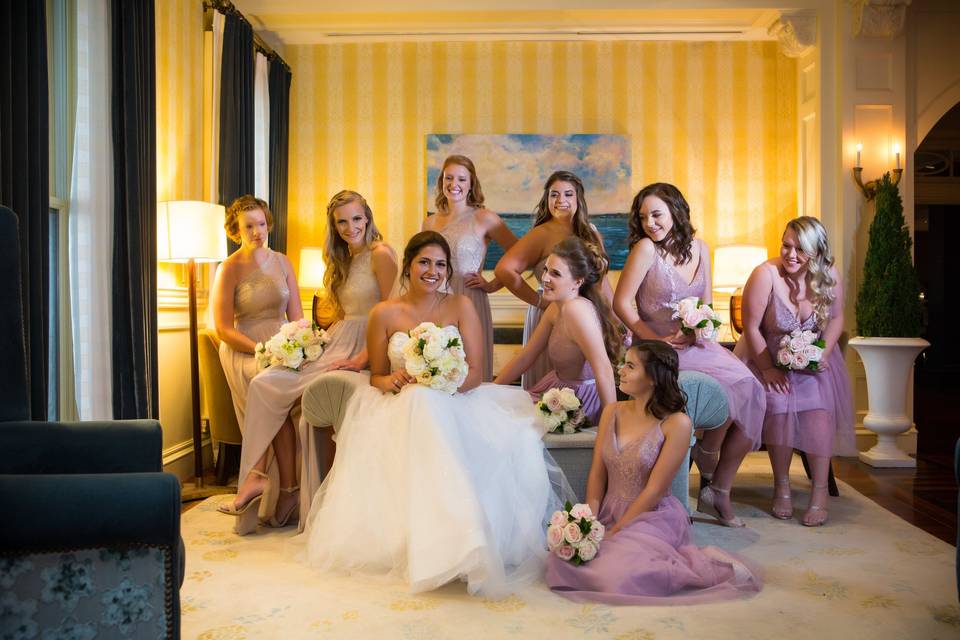 Bridal party at the Wentworth