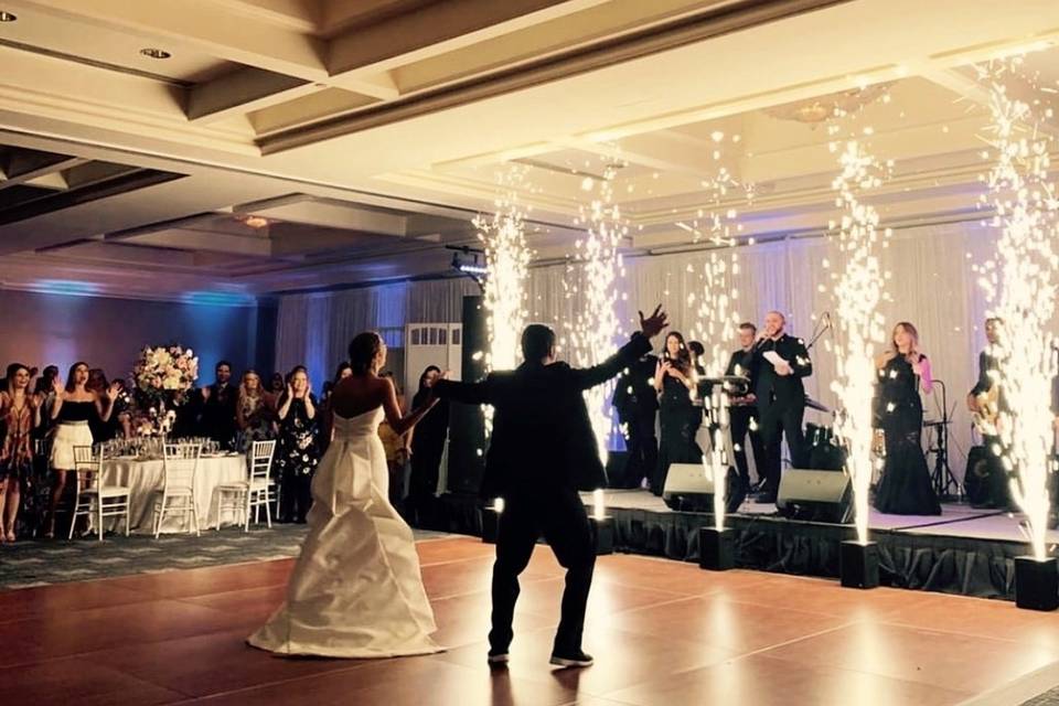 Newlyweds on the dance floor