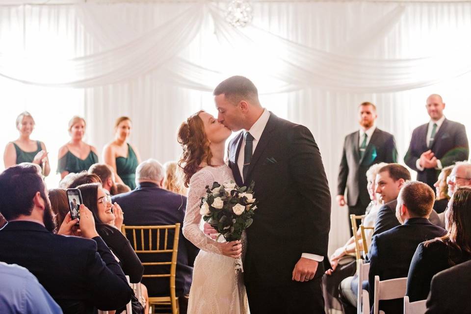 First Kiss as Mr. & Mrs.