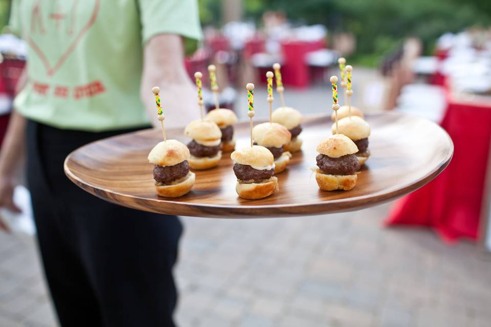 Served sliders