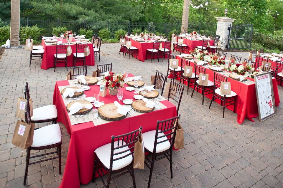 An outdoor reception