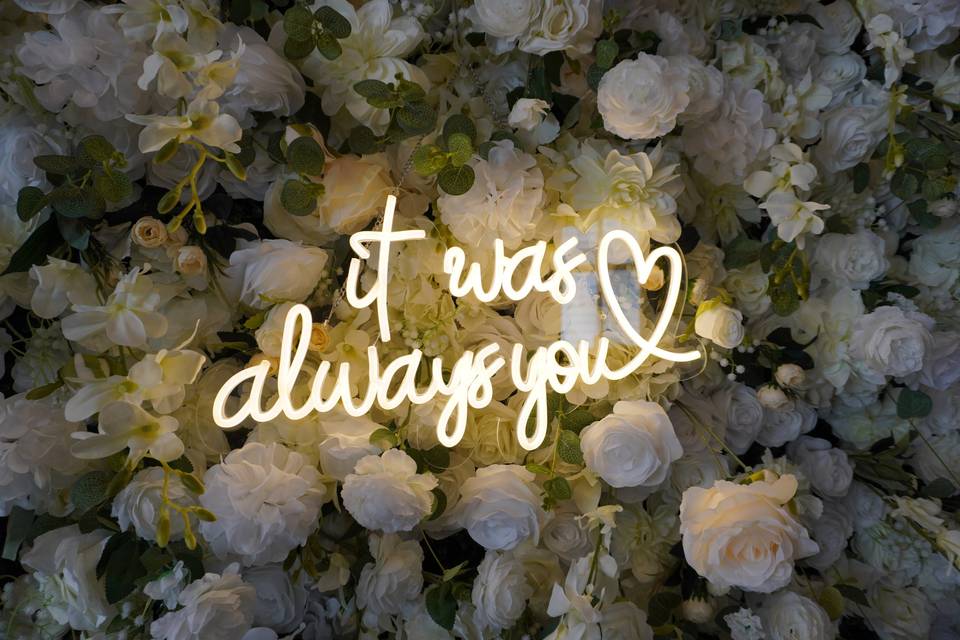 Neon Flower Wall Sign