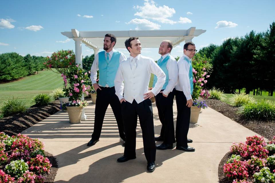 Groom and groomsmen