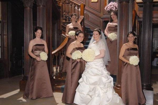 Bride and bridesmaids