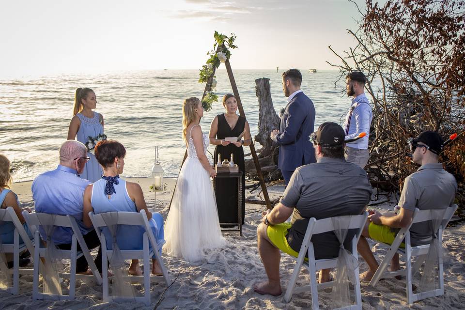 Beachfront wedding