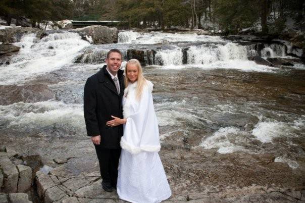 Wedding Ceremony at Jackson Falls with Kim The JP - NH Elopements