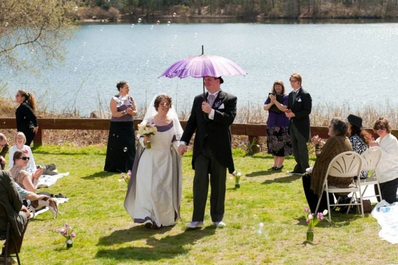 Wedding Ceremony at Jackson Falls with Kim The JP - NH Elopements